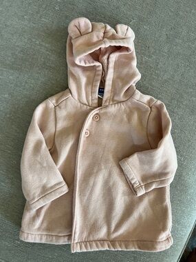 Old Navy Baby Pink sweatshirt coat with Bear Ears